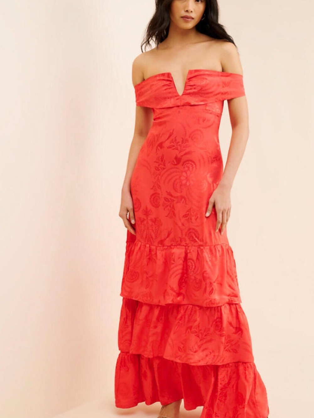 Especia Agnes Tiered Maxi Dress | Size Medium  | Elegant Occasion Dress